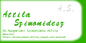 attila szimonidesz business card